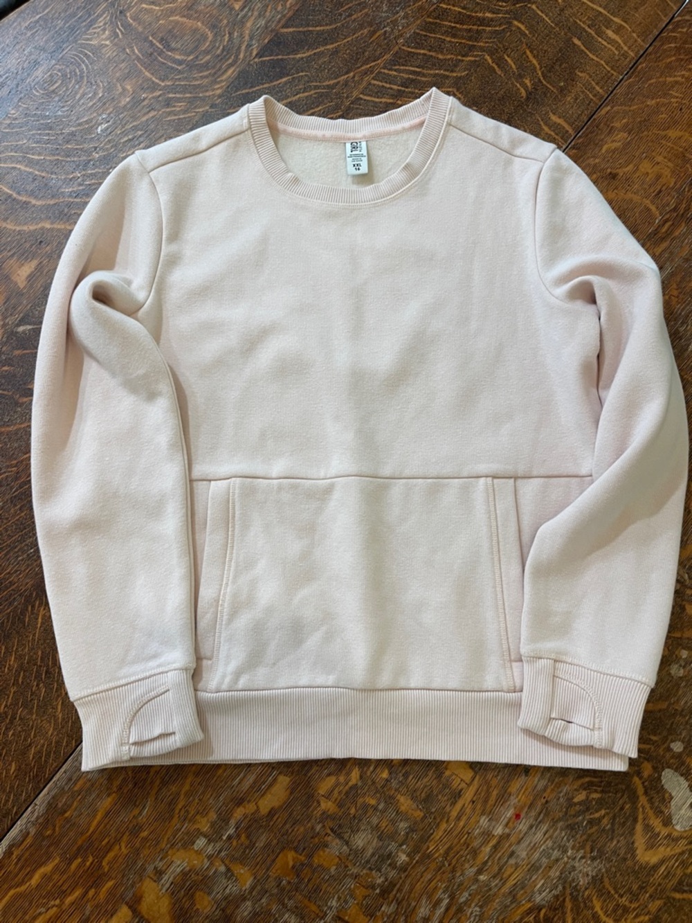 Athleta Girl Pale Pink Crewneck Sweatshirt